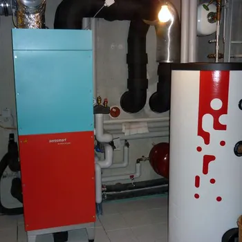 Heizkessel im Keller für Passivhaus