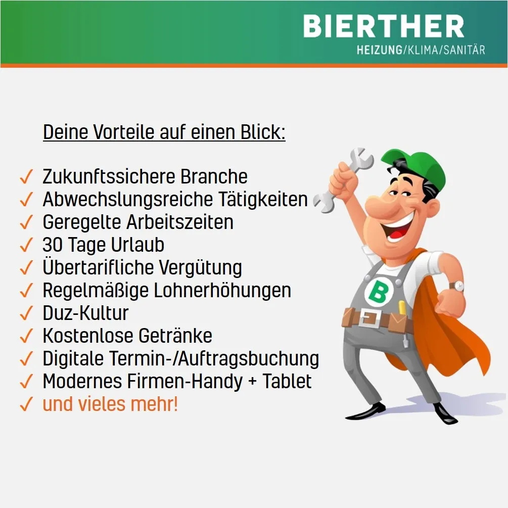 Vorteile einer Ausbildung zum Anlagenmechaniker SHK bei der Bierther GmbH