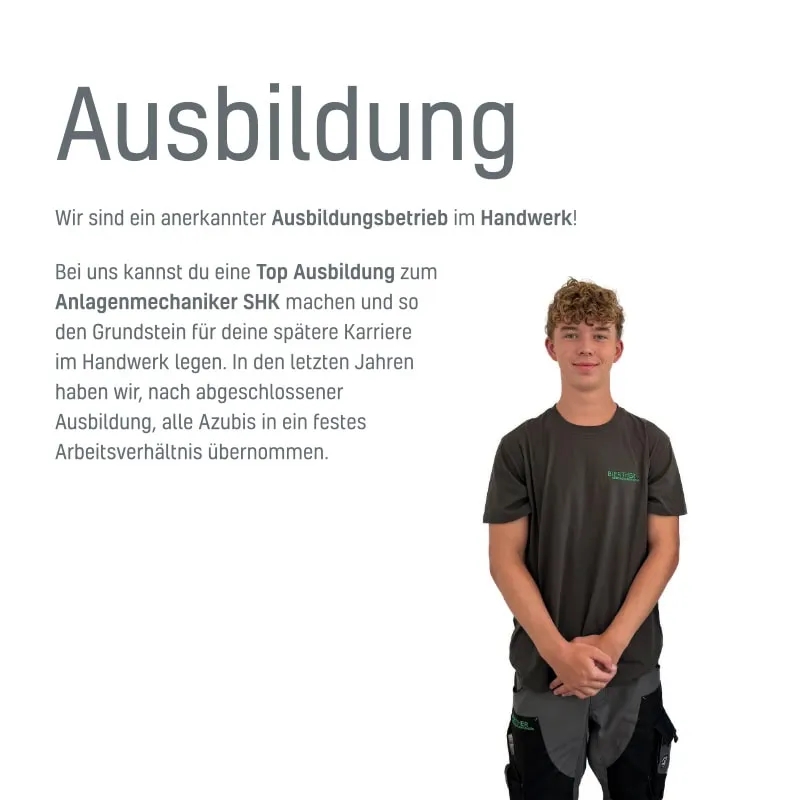 Ausbildung zum Anlagenmechaniker SHK bei der Bierther GmbH in Heidelberg