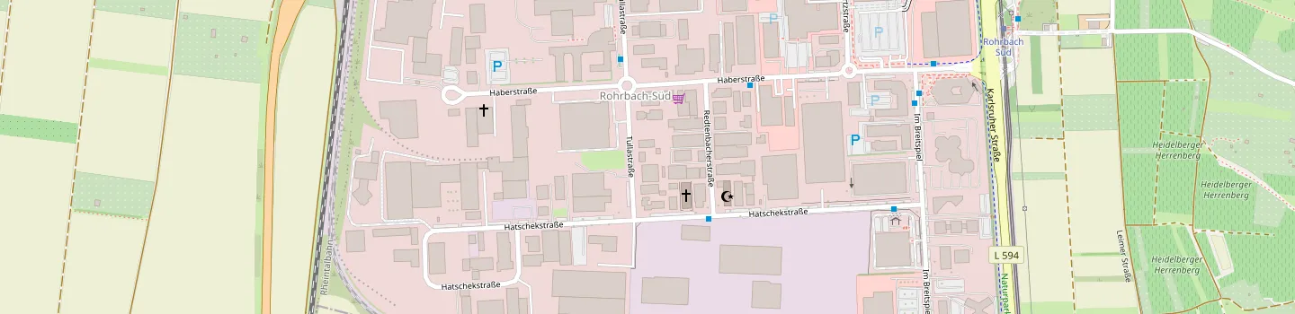 Kartenausschnitt Tullastraße 13, 69126 Heidelberg (© OpenStreetMap-Mitwirkende)