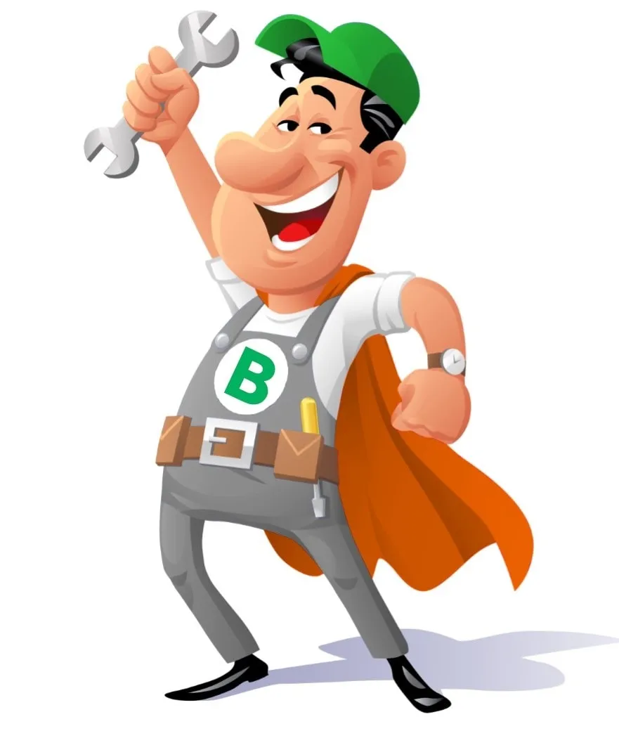 Bierther Superhandwerker (Handwerker in einem Supermann ähnlichem Köstum) - SHK Ausbildung